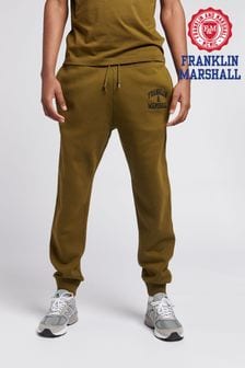 Franklin & Marshall Mens Green Arch Letter BB Joggers
