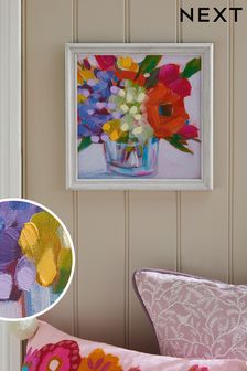 Artist Collection - Ingelijst doek met bloemenkunstwerk voor aan de wand (C15561) | €19
