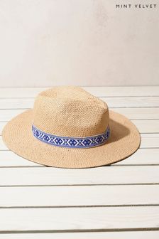 Mint Velvet Cream Trim Panama Hat (C15864) | €29