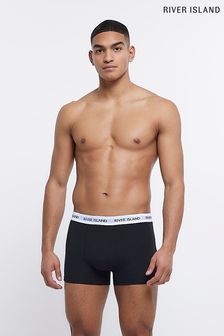 River Island Black Ribbed Briefs 5 Pack (C16169) | $44