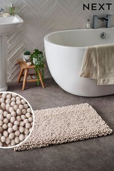 Natural Super Plush Bobble Bath Bath Mat