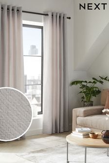 Natural Heavyweight Woven Twill Eyelet Eyelet Lined Curtains (C16225) | 150 zł - 379 zł