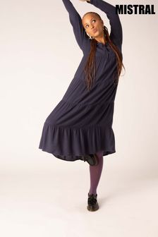 Mistral Blue Tiered Viscose Dress (C16269) | €53