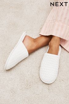 White Waffle Mule Slippers (C16400) | TRY 313