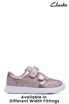 Clarks Pink Multi Fit Leather Toddler Trainers (C16456) | €53