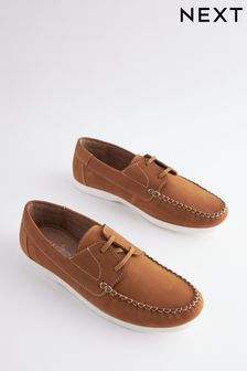 Tan Brown Leather Boat Shoes (C16543) | €22 - €26