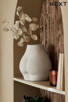 Natural Silhouette Medium Ceramic Vase (C16645) | €32