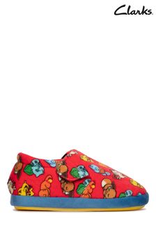 Clarks Red Print Fluffy Print T F Fit Slippers (C16678) | 24 €