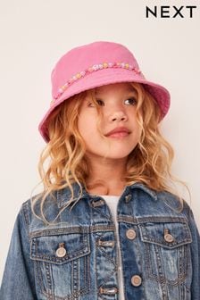 Pink Bead Trim Bucket Hat (3mths-16yrs) (C18125) | $25 - $34
