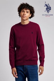 U.S. Polo Assn. Mens Windsor Wine Cotton Crew Neck Sweater (C18263) | 67 €