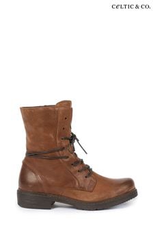 Celtic & Co. Ladies Derby Brown Boots (C18303) | ₪ 1,001