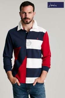 Joules Blue Onside Hotch Potch Rugby Shirt (C18415) | €95