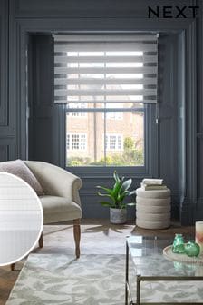 Grey Ready Made Woven Day And Night Zebra Roller Blinds (C18421) | €34 - €47