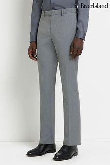 River Island Grey Skinny Twill Suit Trousers (C18480) | €21.50