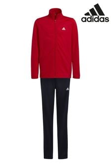 أحمر - بدلة رياضية بشعار كبير للصغار من الأساسيات من Adidas (C18506) | 17 ر.ع