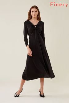 Finery Hessa Midi Black Jersey Dress (C18737) | €27