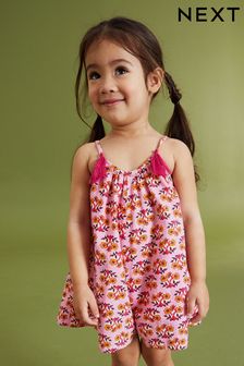  (C18769) | HK$96 - HK$122 粉色 - 印花棉質連身褲 (3個月至8歲)