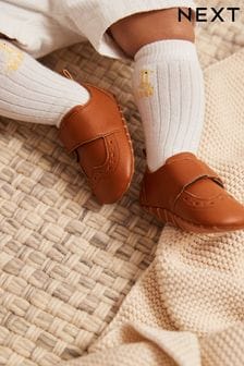 بني فاتح بني - حذاء أطفال بدون كعب (0-24 شهرًا) (C18828) | 6 ر.ع