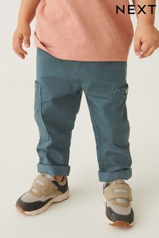 Teal Blue Side Pocket Pull-On Trousers (3mths-7yrs) (C18938) | SGD 20 - SGD 23