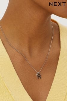 Silberfarben - Halskette mit Buchstabenanhänger (C18985) | 15 €