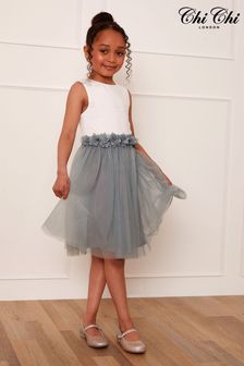 Vestido de niña con diseño floral en tul Grace de Chi Chi London (C19009) | 78 €