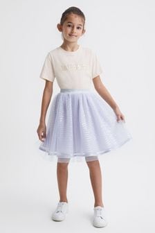 Reiss Lilac Charlotta Senior Sequin Midi Skirt (C19029) | OMR44