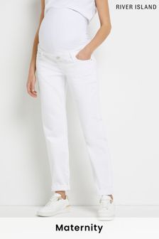 River Island孕婦裝白色Mom Queen牛仔褲 (C19175) | HK$432