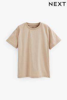 Neutral Cement Cotton Short Sleeve T-Shirt (3-16yrs) (C19338) | €5 - €10