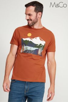 M&Co Orange Mountain Range Graphic T-Shirt (C19764) | €27