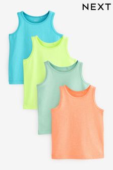 Bright Multi Colour Vest 4 Pack (3mths-7yrs) (C19792) | €9 - €14