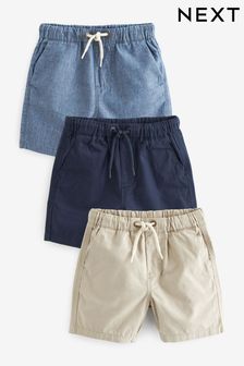  (C19796) | HK$157 - HK$209 經典藍色色系 - 鬆緊短褲3件套 (3個月至7歲)