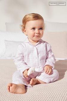 Pijama întreagă cu model pepit Alb The Alb Company Roz (C19803) | 200 LEI