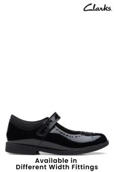 Clarks Black Patent Multi Fit Leather Magic Step Bar Shoes (C19824) | kr597