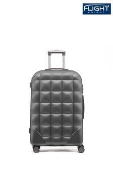 Антрацит - Легкий чемодан в клетку на 4 колесиках с принтом Flight Knight (C19884) | €106