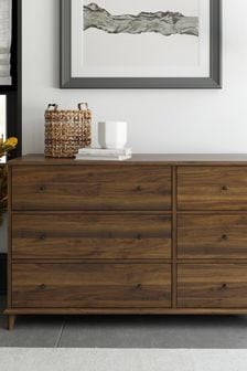 Dorel Home Walnut Brown Europe Farnsworth 6 Drawer Dresser (C19974) | Kč14,870