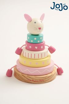 JoJo Maman Bébé Pink Bunny Wooden Stacking Toy (C20030) | €23.50