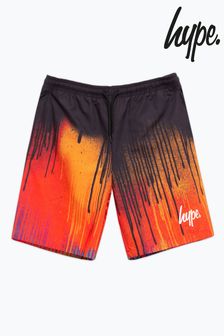 Hype. Boys Red Multi Drip Script Swim Shorts (C20388) | 19,460 Ft