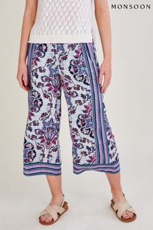 Monsoon Pink Floral Print Trousers (C20464) | ₪ 210