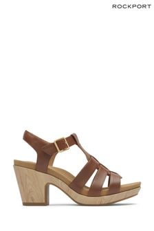 Rockport Vivianne Woven Brown Sandals (C20467) | €57