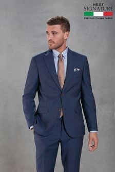 Bright Blue Signature Barberis Italian Slim Fit Mohair Suit Jacket (C20575) | €114