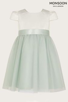 Monsoon Green Tulle Baby Bridesmaid Dress (C20632) | AED249 - AED284