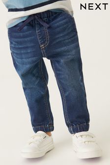 Темные выбеленные - Джинсы спортивные брюки с манжетами (3 мес.-7 лет) (C20666) | 8 040 тг - 9 380 тг