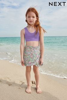 Пляжная юбка с оборкой по краю и цветочным принтом (C20878) | €5 - €9