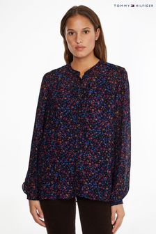 Tommy Hilfiger Пурпурный Цветочный узор шифоновая блузка (C20882) | €87