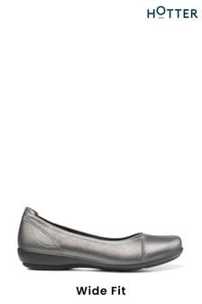 Hotter Silver Robyn II Slip-On Wide Fit Shoes (C21056) | €79