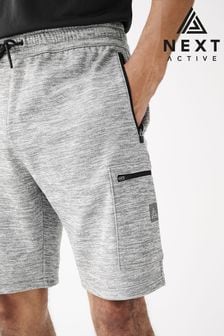 Grey - Fleece Cargo Shorts (C21287) | kr390