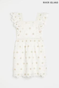River Island White Daisy Lace Dress (C21339) | €44 - €59