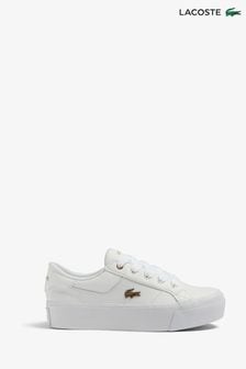 Lacoste witte Ziane sneakers met plateauzool (C21357) | €133