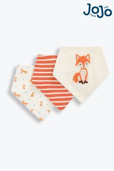 JoJo Maman Bébé 3-Pack Fox Dribble Bibs