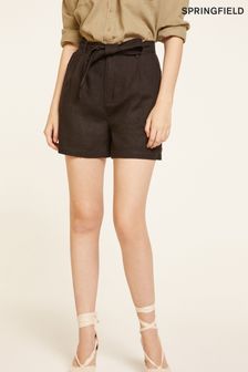 Springfield Black Linen Shorts (C21594) | €14.50